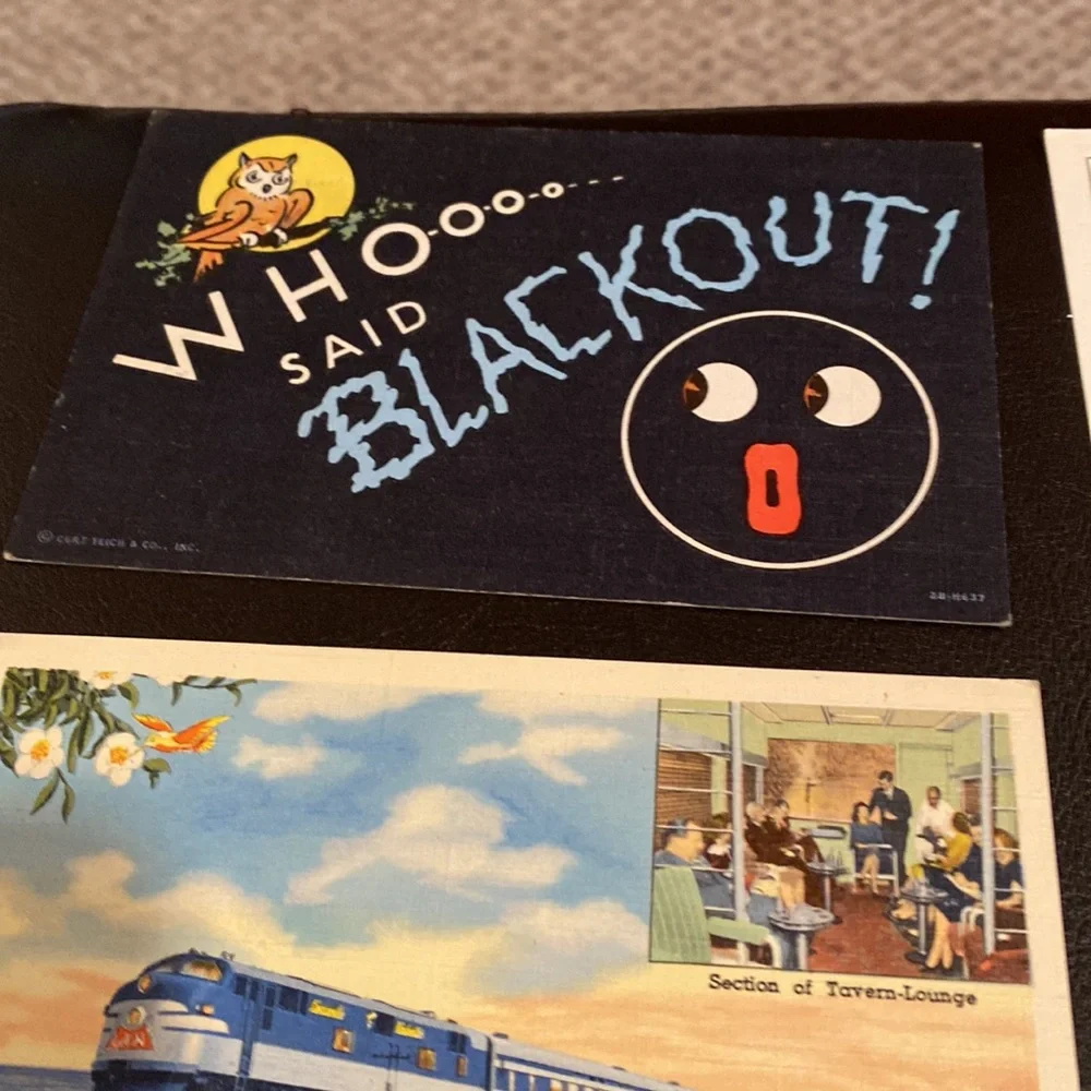 Vintage postcards from the 1940’s. Unused. Excellent condition No folds or tears